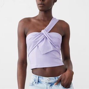 Banana Republic Light Purple One-Shoulder Women's Top